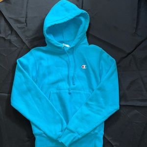 BLUE CHAMPION REVERSE WEAVE HOODIE
